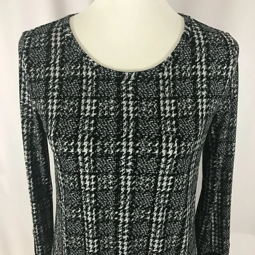 NWT Michael KORS Black Plaid Top